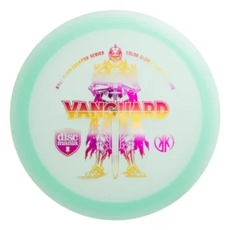 en frisbee med et flot vanguard mønster påtrykt
